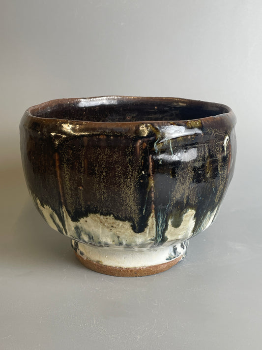 Bowl, faceted, nuka, jian, T1210