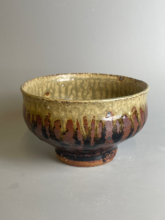 Bowl, ash, temmoku, T1215