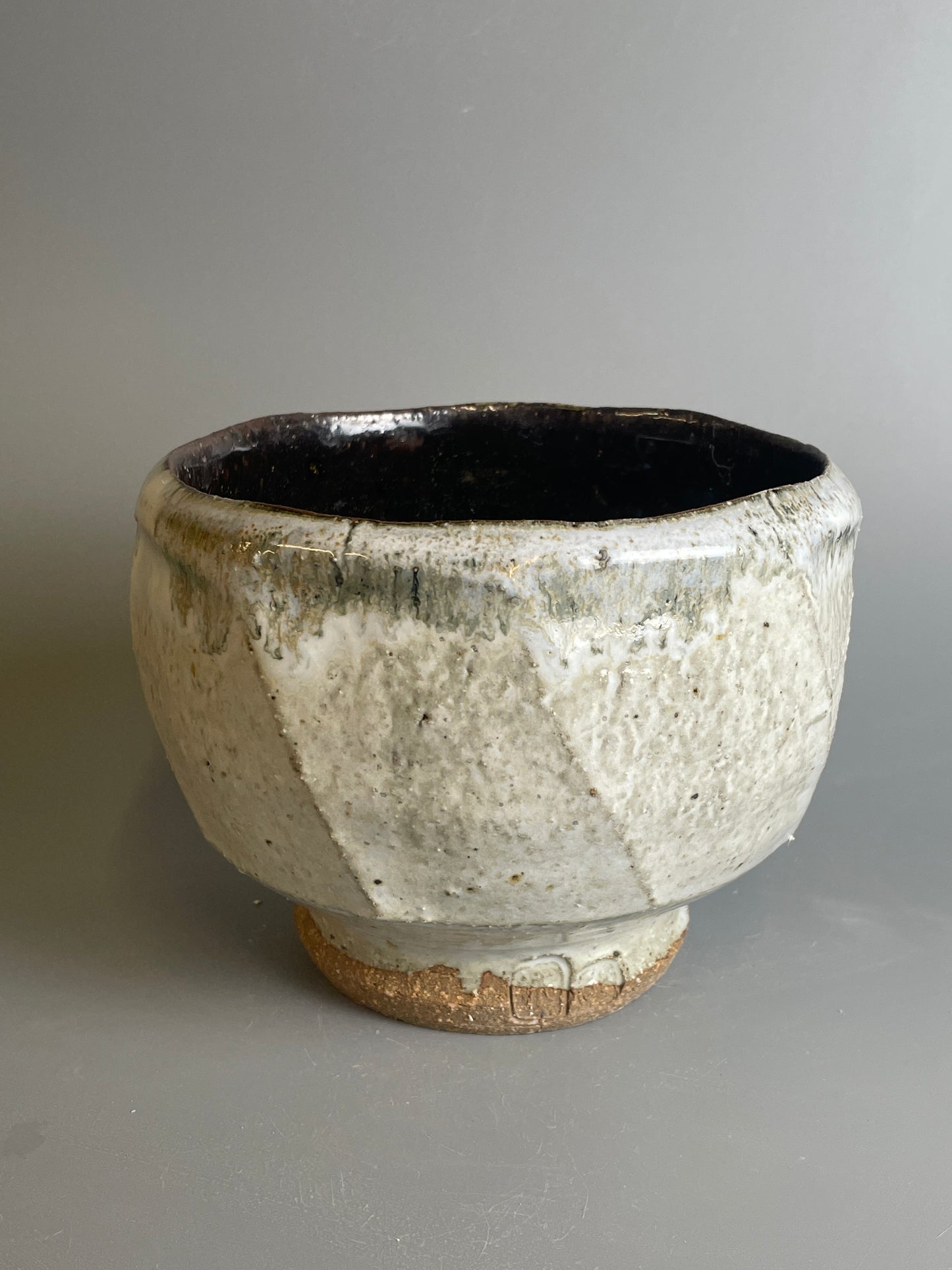 Bowl, faceted, jian, nuka, T1218