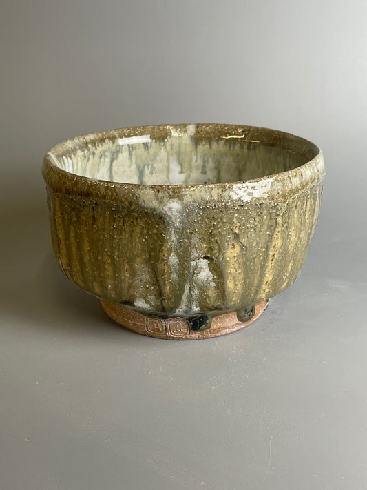 Bowl, faceted, Ash, Nuka, T1244