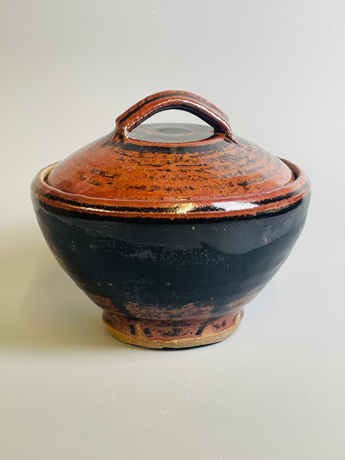 Bowl and cover, temmoku, T1299
