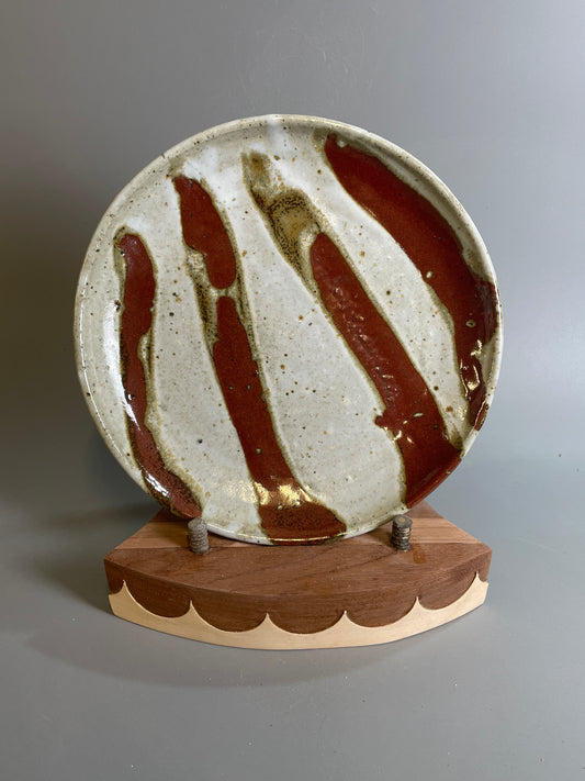 Medium plate, nuka, kaki, T1316