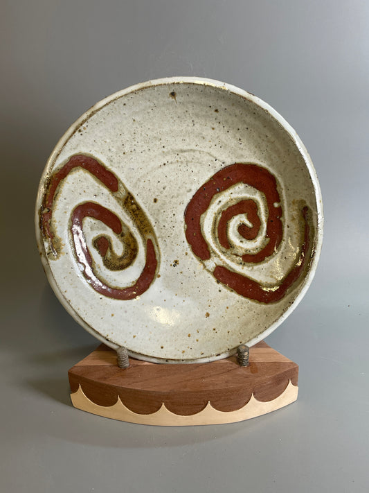 Large plate, nuka, kaki, T1318