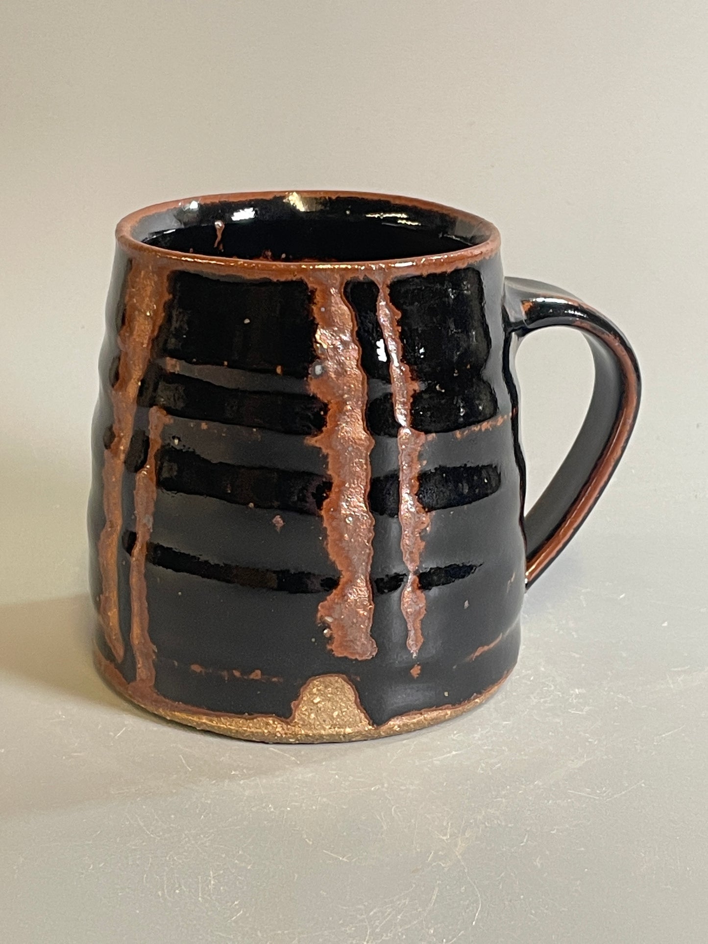 Mug, temmoku, swipes, T1415