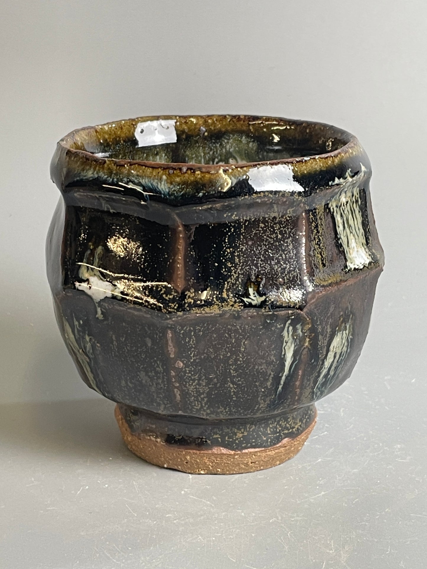 Yunomi, faceted, jian, nuka, T1446