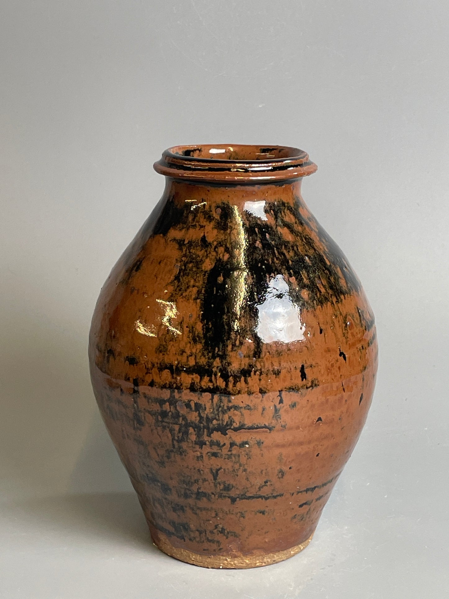 Bottle vase, temmoku, T1451