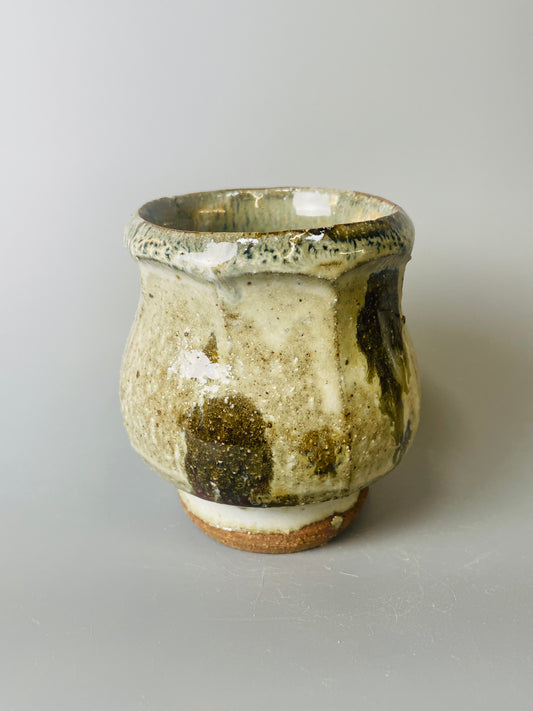 Yunomi, faceted, nuka, irabo T1477