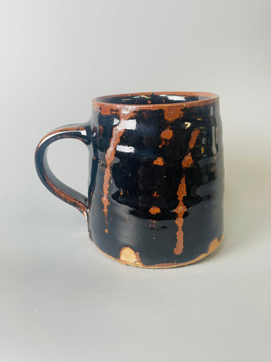Mug, temmoku, swipes  T1480