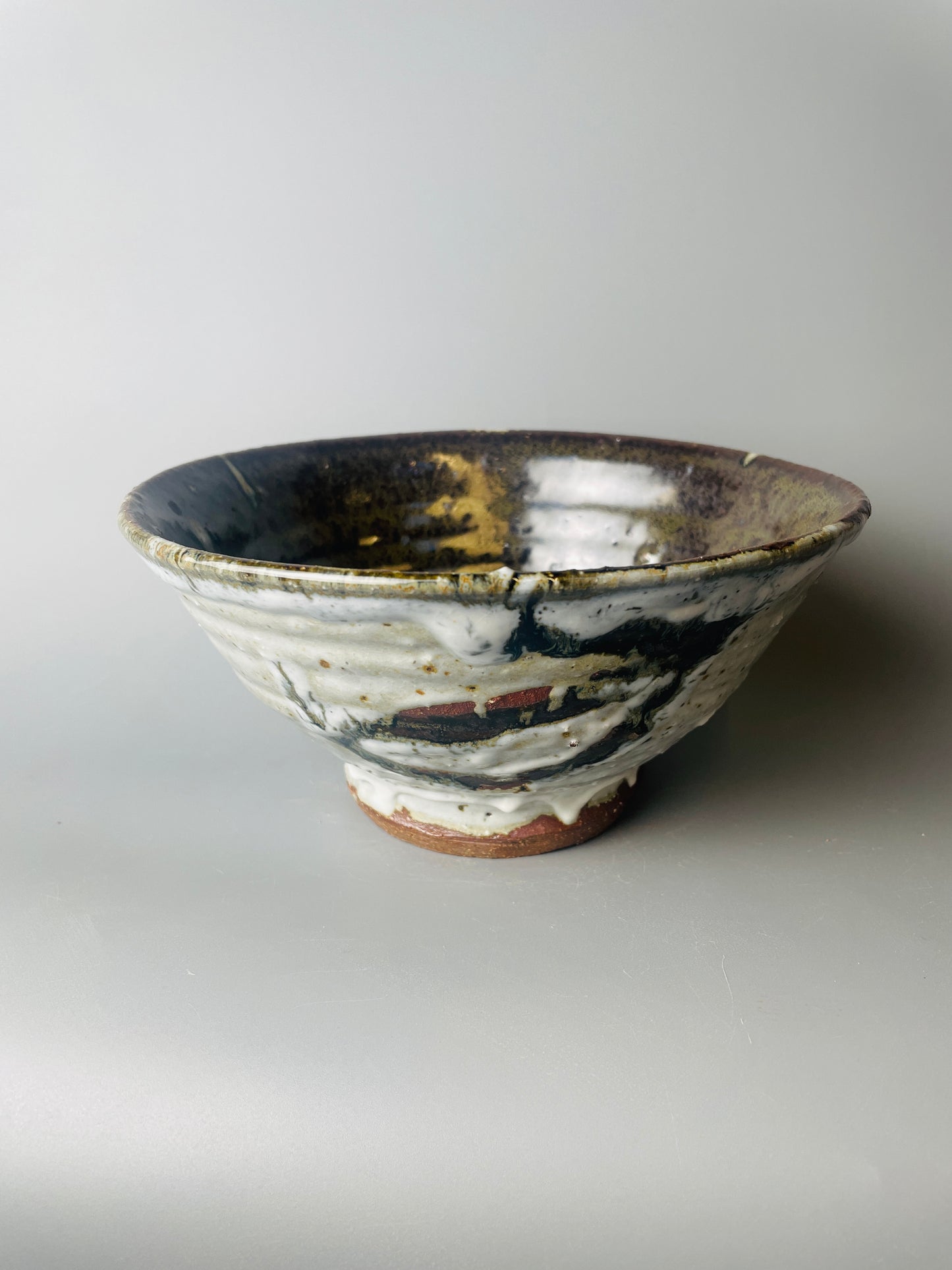 Bowl, nuka, temmoku T1490