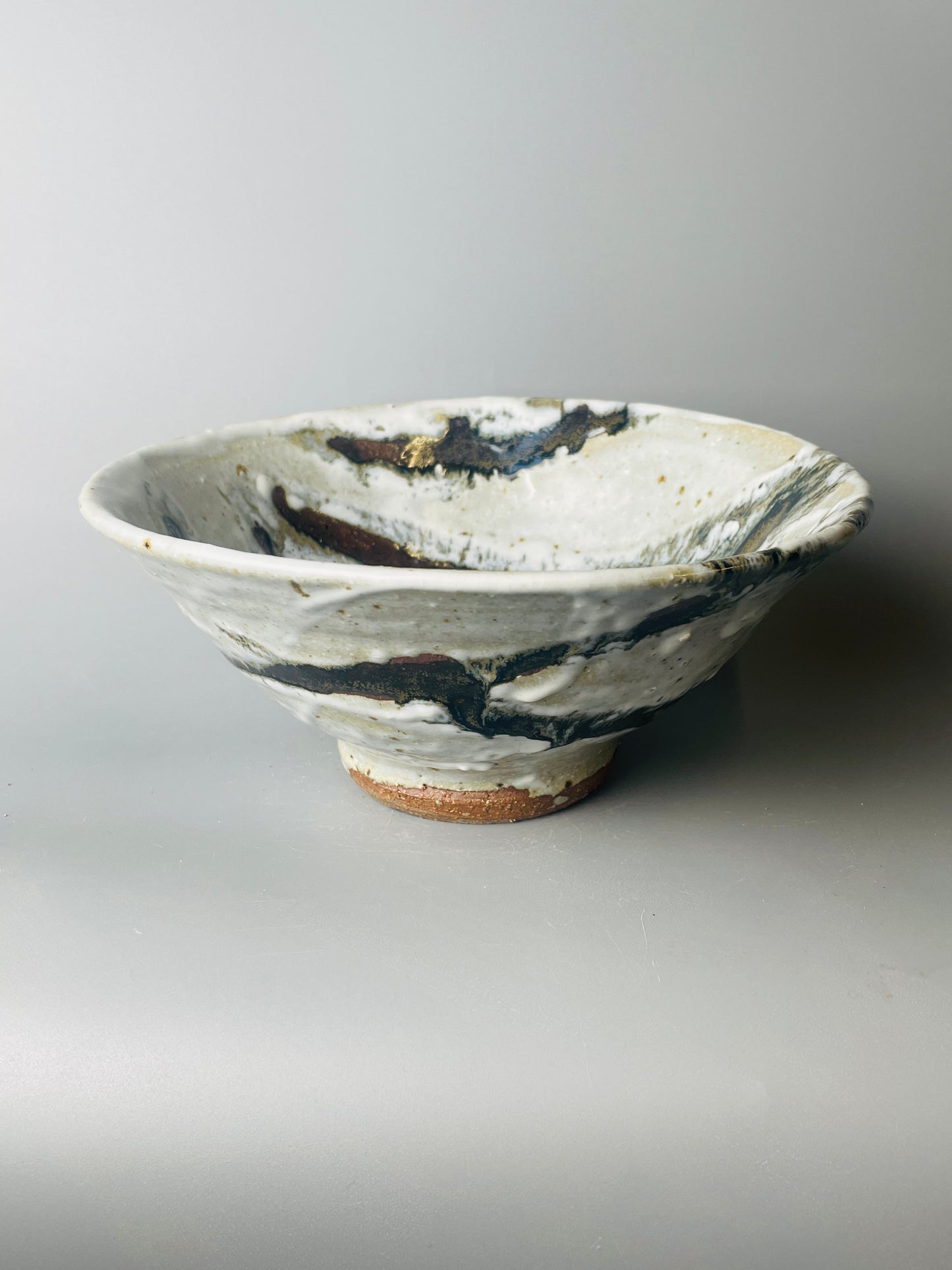 Bowl, nuka, temmoku T1496