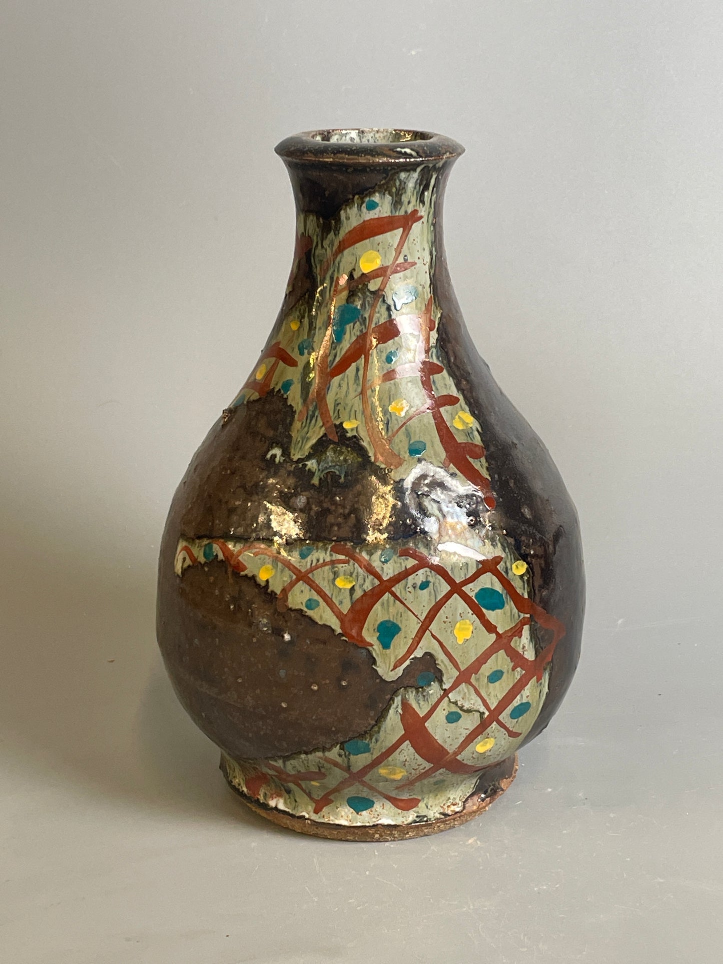 Bud vase, jian, nuka, enamel, T943