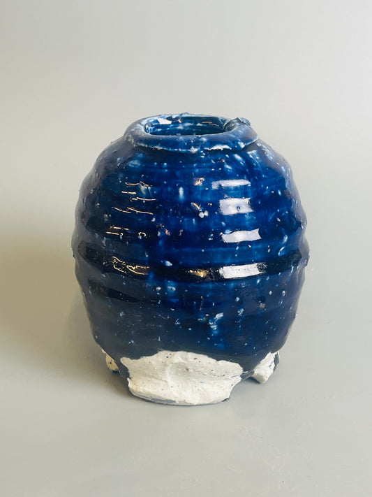 Small vase, porcelain, blue ash, T963