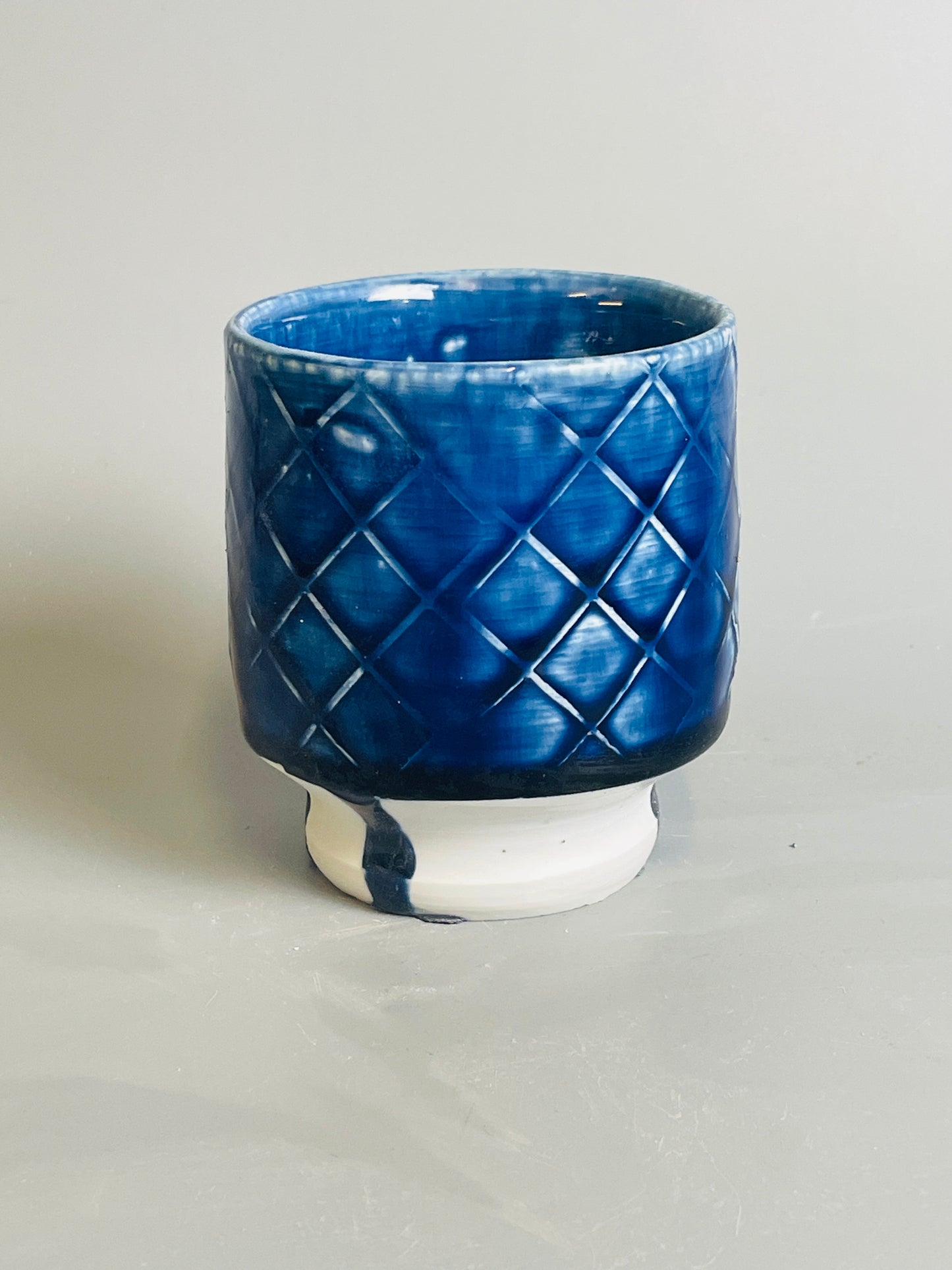 Yunomi, porcelain, blue ash, T971