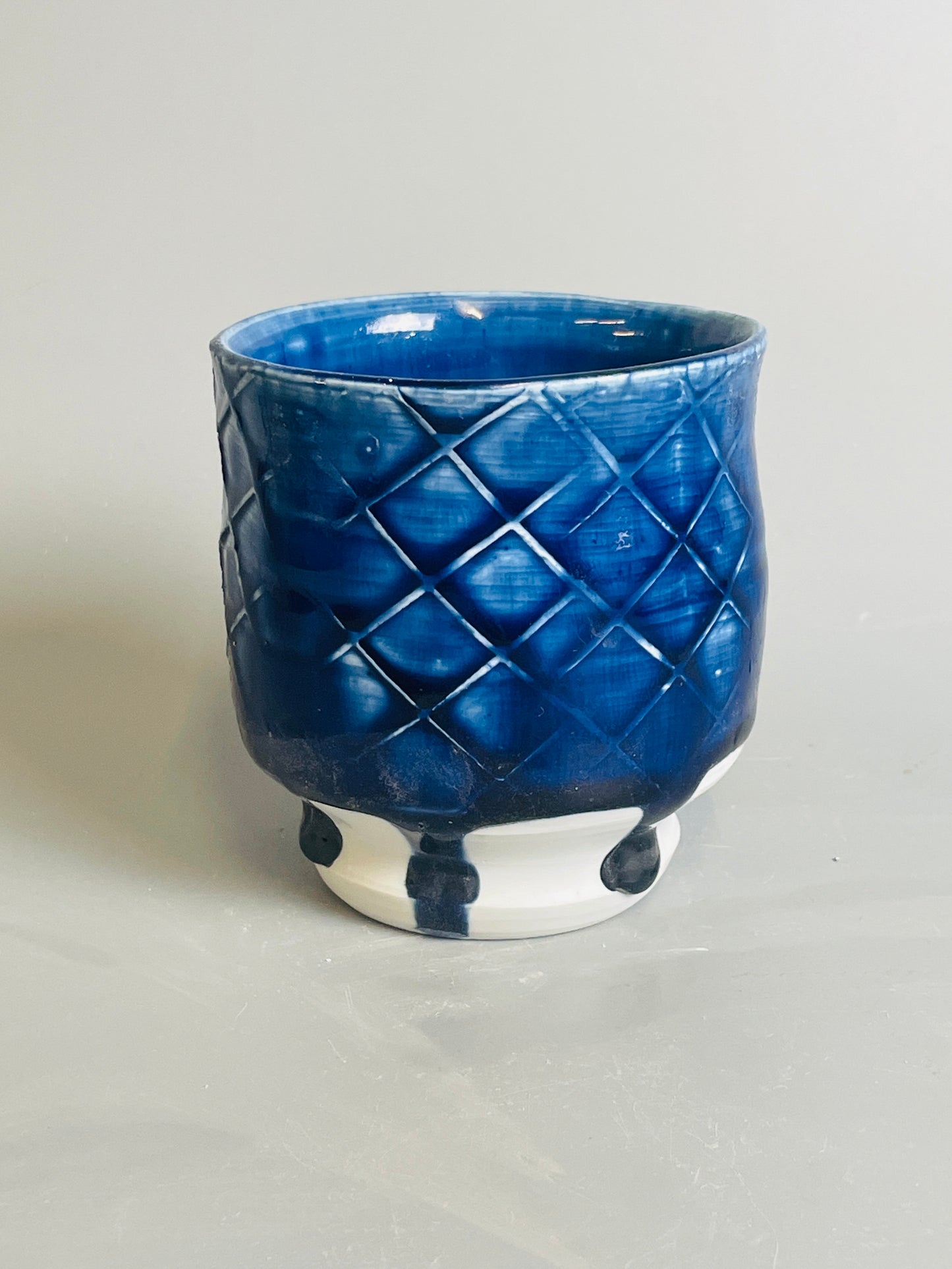 Yunomi, porcelain, blue ash, T973