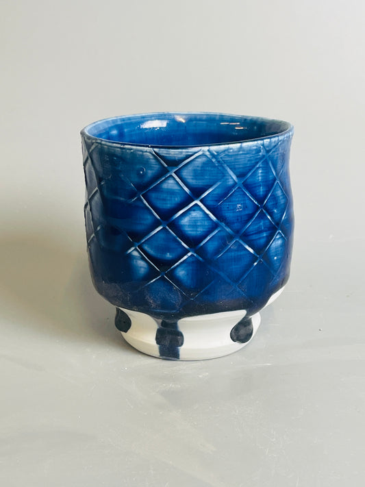 Yunomi, porcelain, blue ash, T973