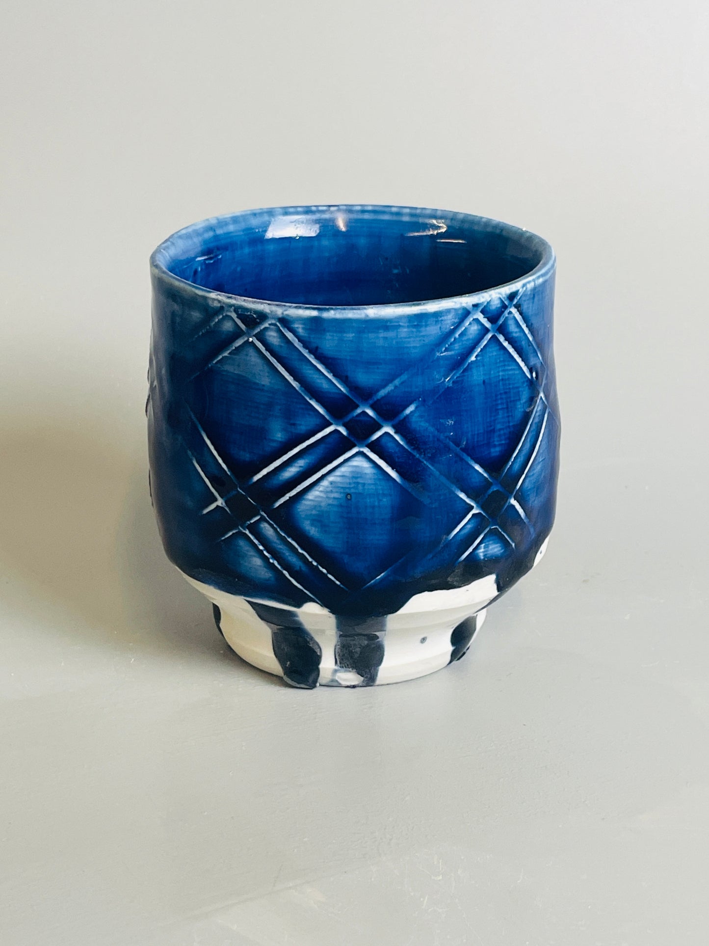 Yunomi, porcelain, blue ash, T974
