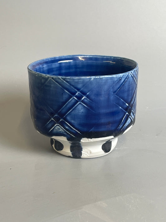 Yunomi, porcelain, blue ash, T977