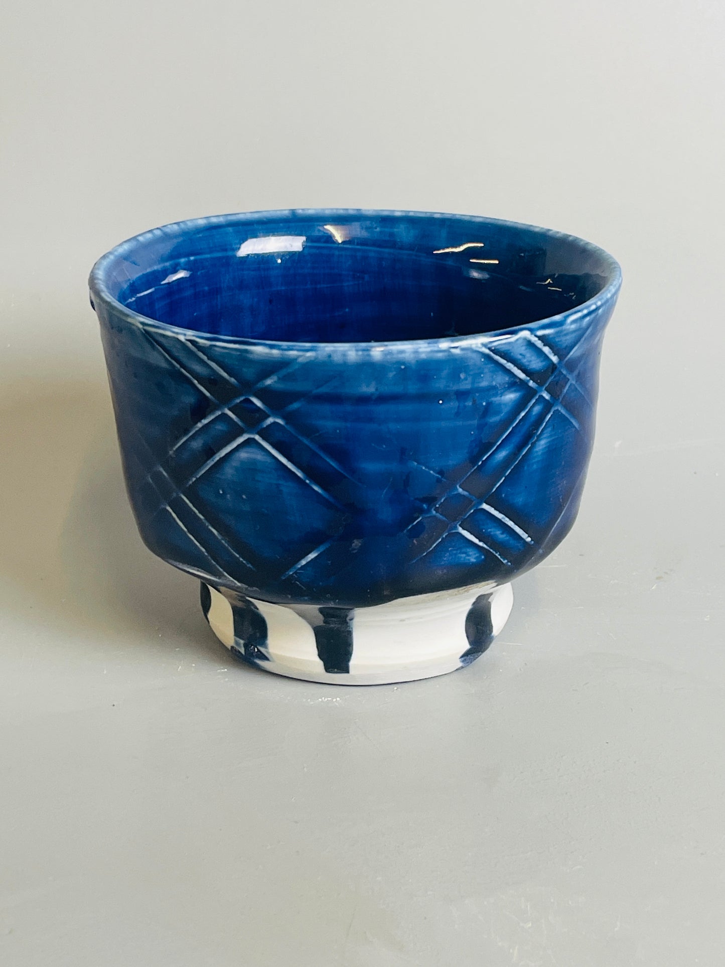 Yunomi, porcelain, blue ash, T978