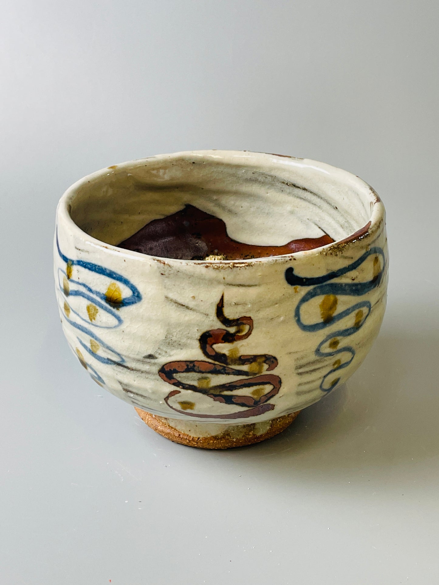 Bowl, hakeme, iron, cobalt, T612
