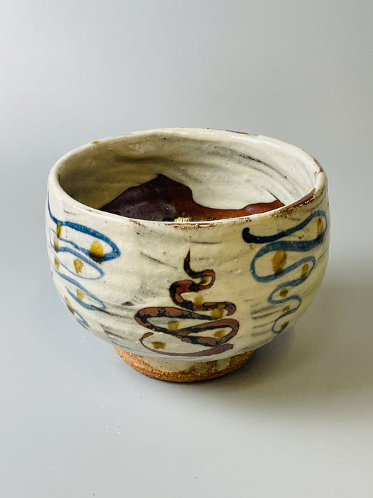 Bowl, hakeme, iron, cobalt, T612
