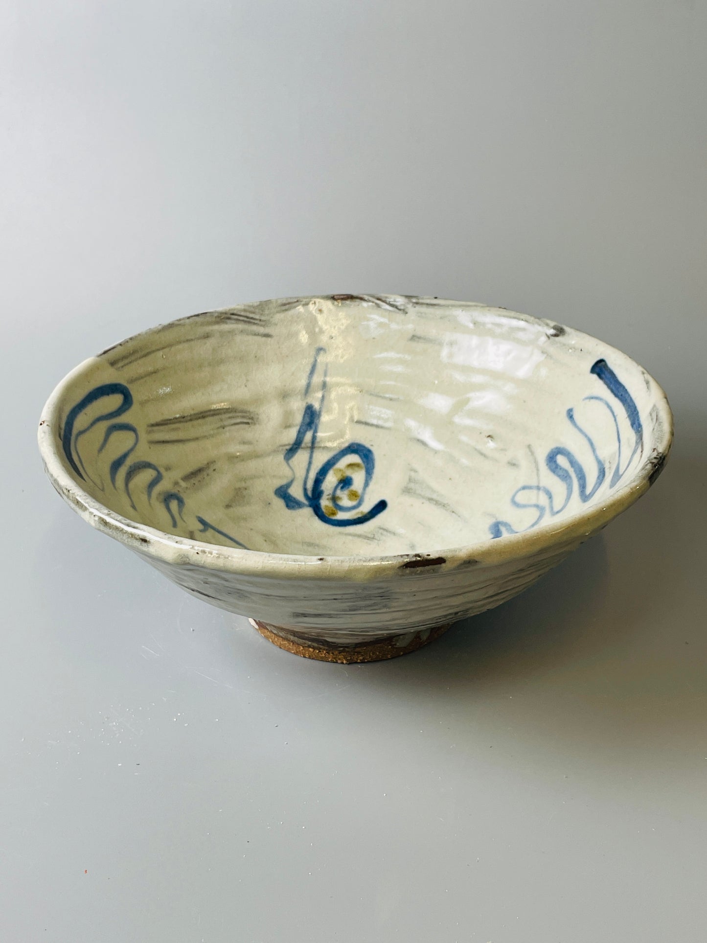 Wide Bowl, hakeme, iron, cobalt, T619