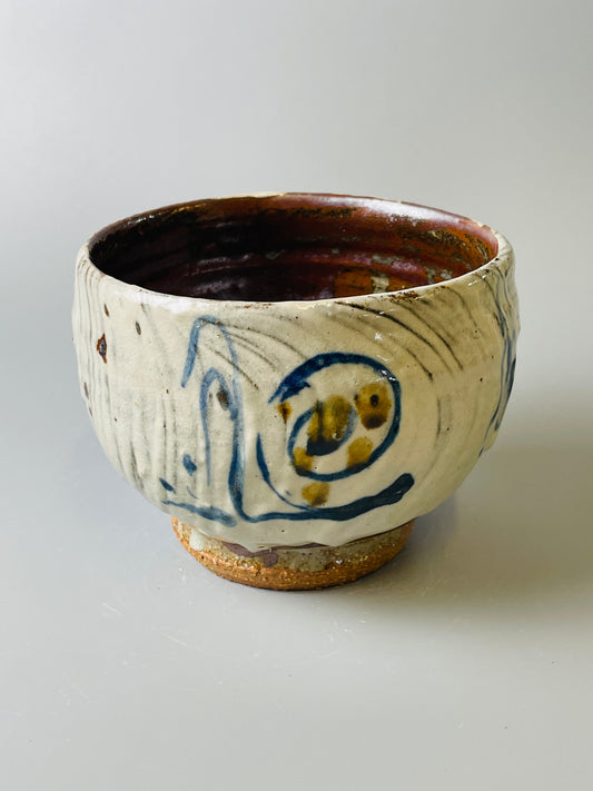 Bowl, hakeme, iron, cobalt T731