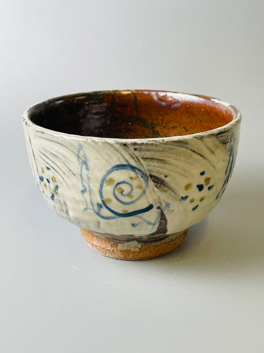 Bowl, hakeme, iron, cobalt T733