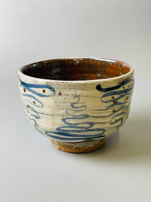 Bowl, hakeme, iron, cobalt T734