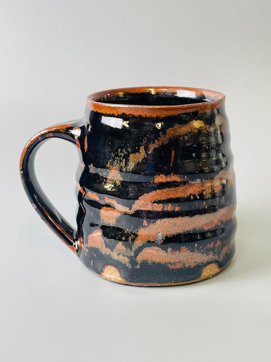 Mug,  temmoku, kaki, T849