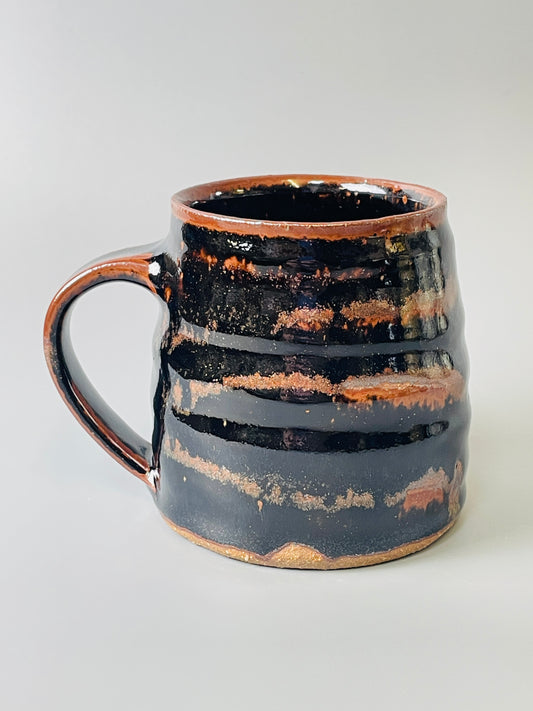Mug,  temmoku, kaki, T850