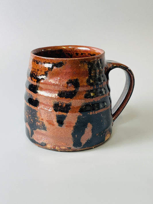 Mug,  temmoku, kaki, T851