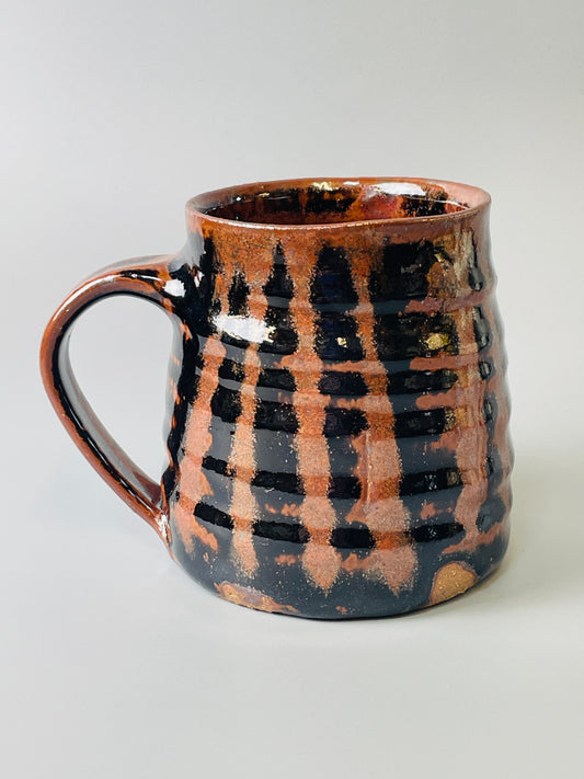 Mug,  temmoku, kaki, T855