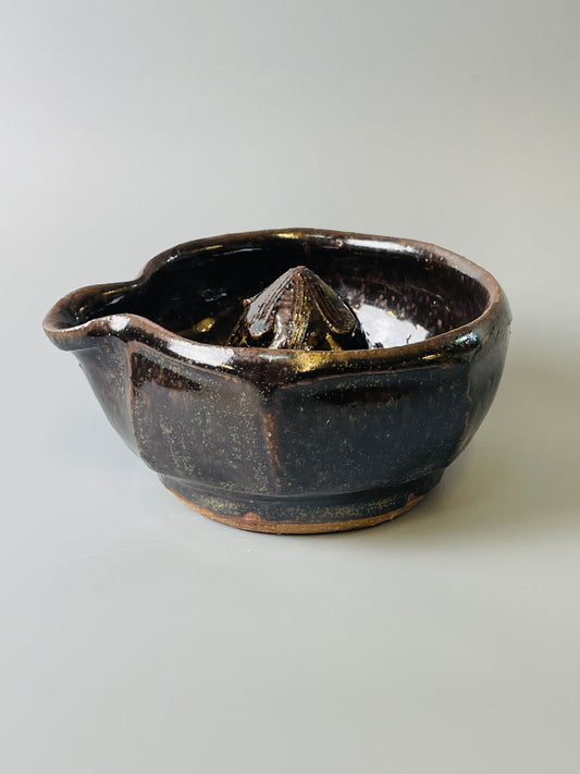 Citrus Juicer, faceted, temmoku, T891