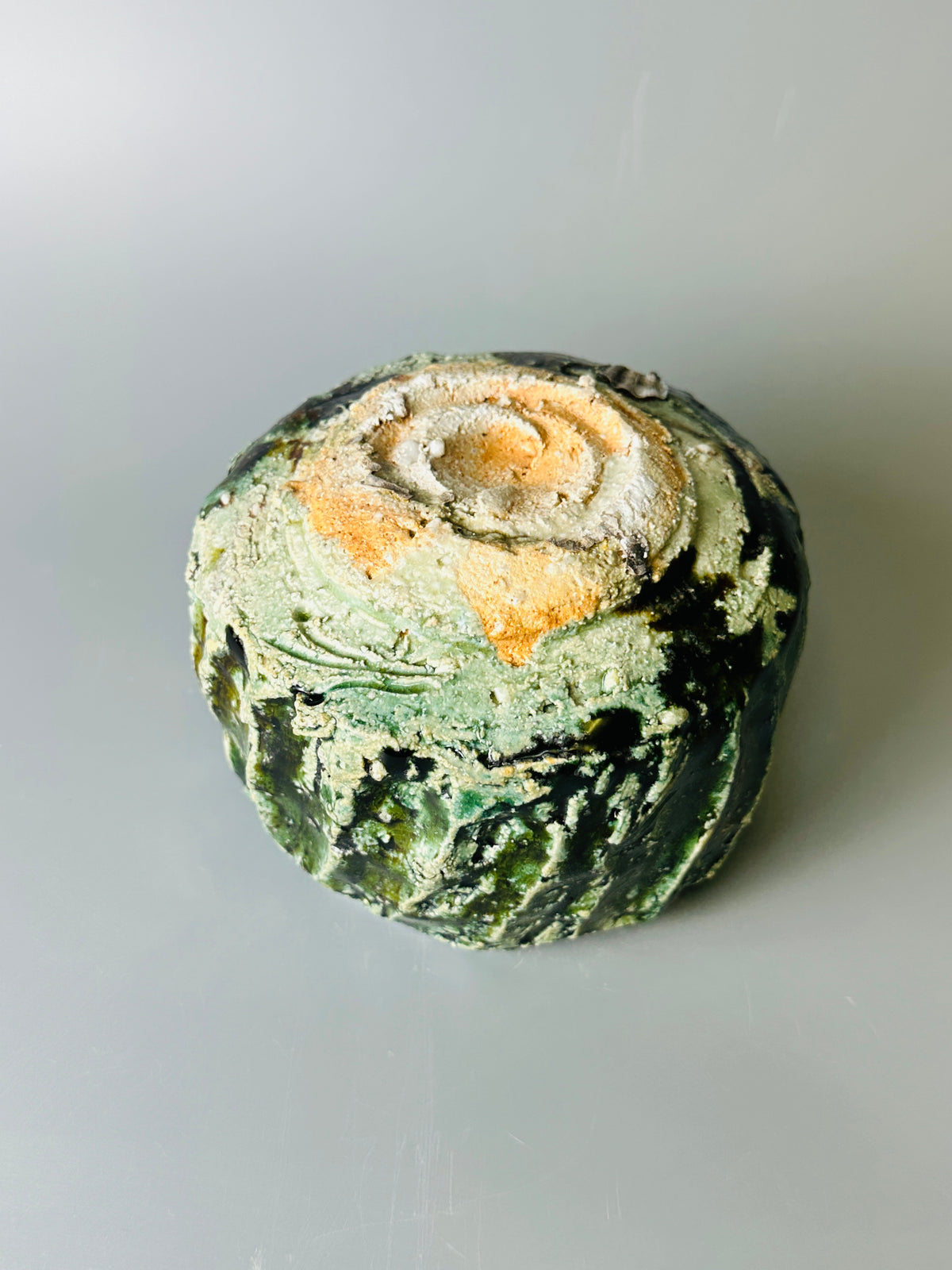 Shiga-oribe teabowl A295