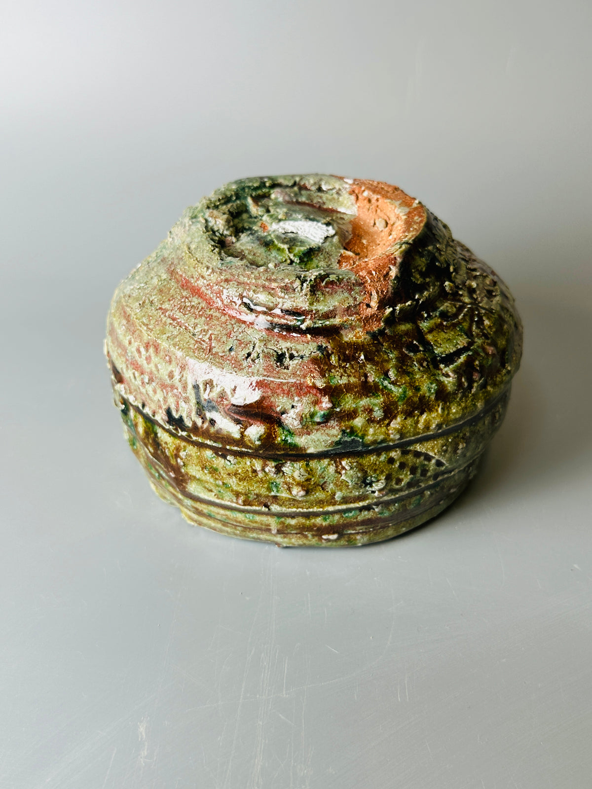 Shiga-oribe teabowl A327