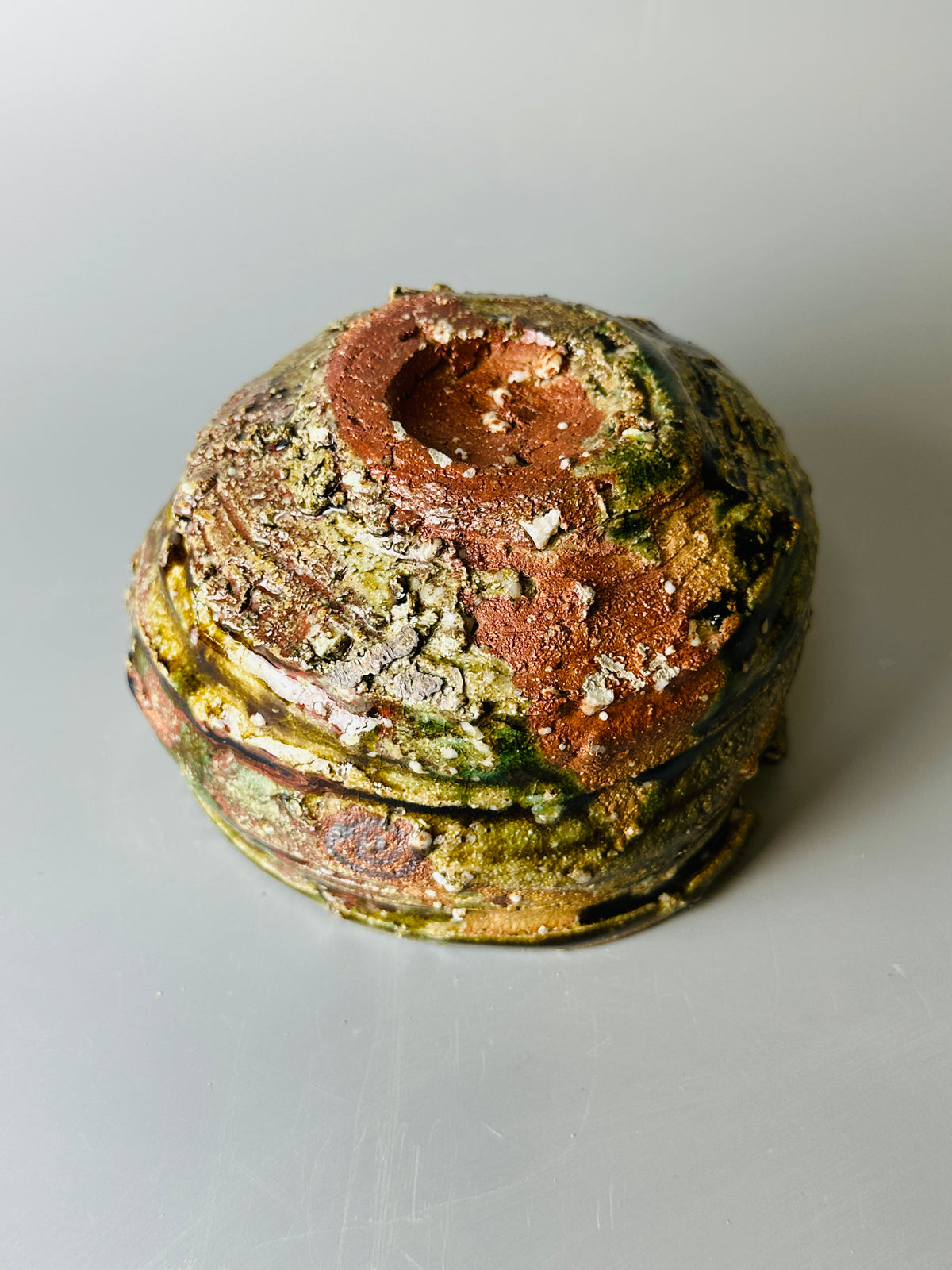 Shiga-oribe teabowl A329