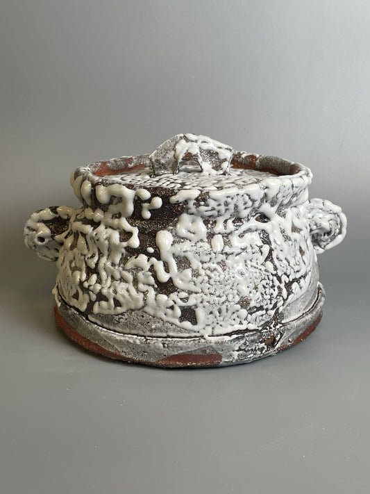 An Oni-Hagi mizusashi or large jar A215