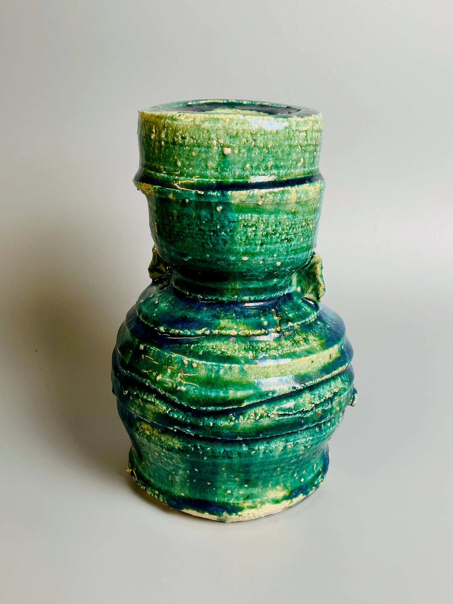 Aaron Angell for Troy Town, an oribe hanaire, feldspathic inclusions, A006