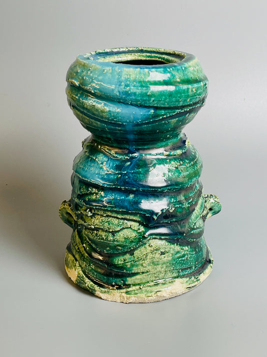 Aaron Angell for Troy Town, an oribe hanaire, feldspathic inclusions, A018