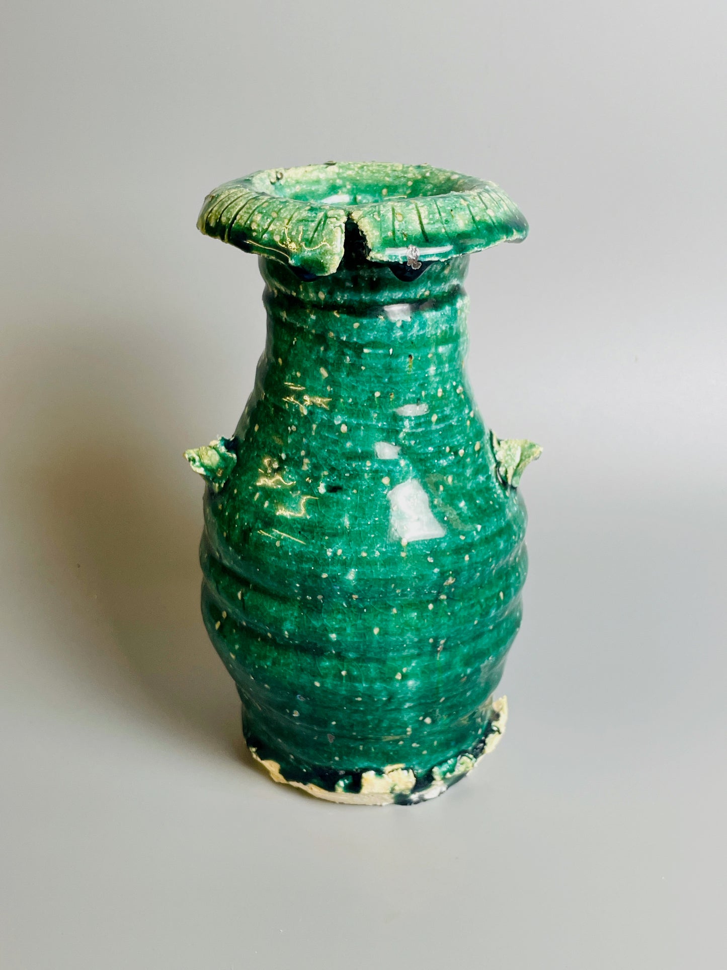 Aaron Angell for Troy Town, an oribe hanaire, feldspathic inclusions, A005