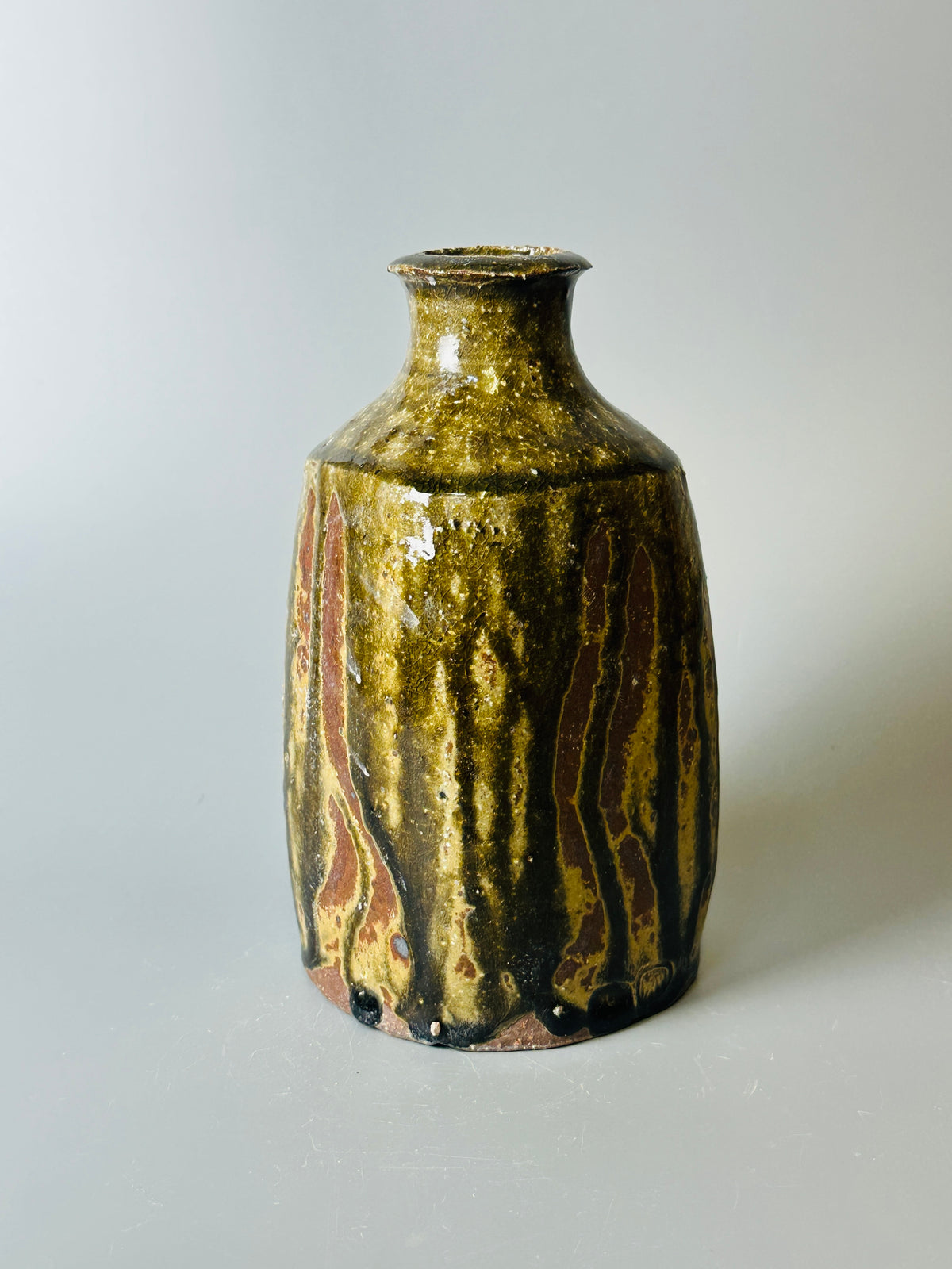 Small bottle vase, ash glazes, T1531