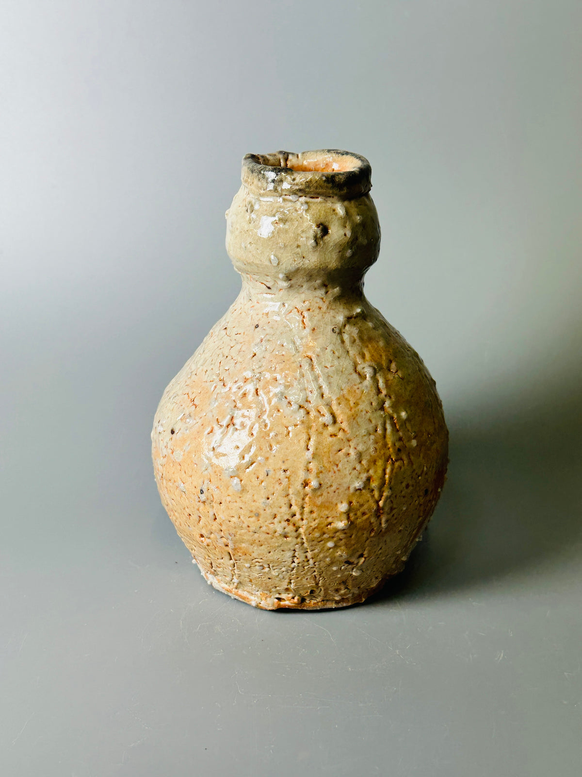 Bottle vase, shino, T1533