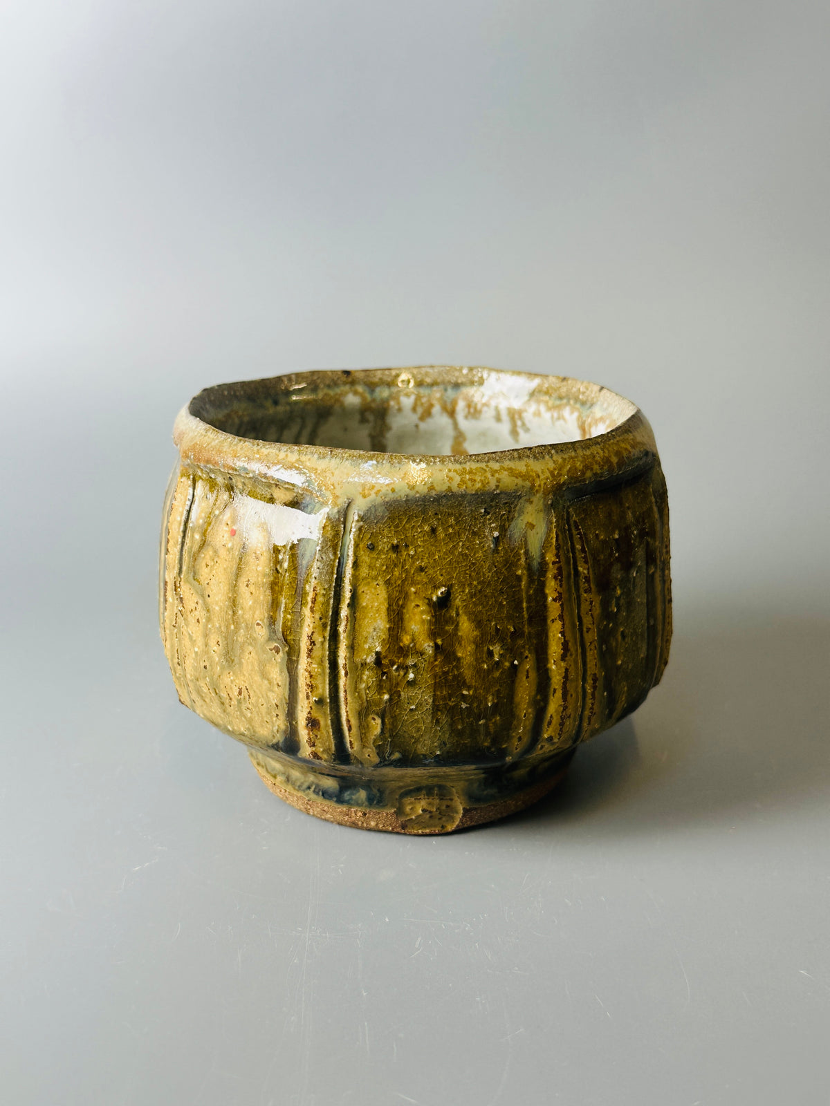 Teabowl, faceted, cherry ash, nuka, T1679