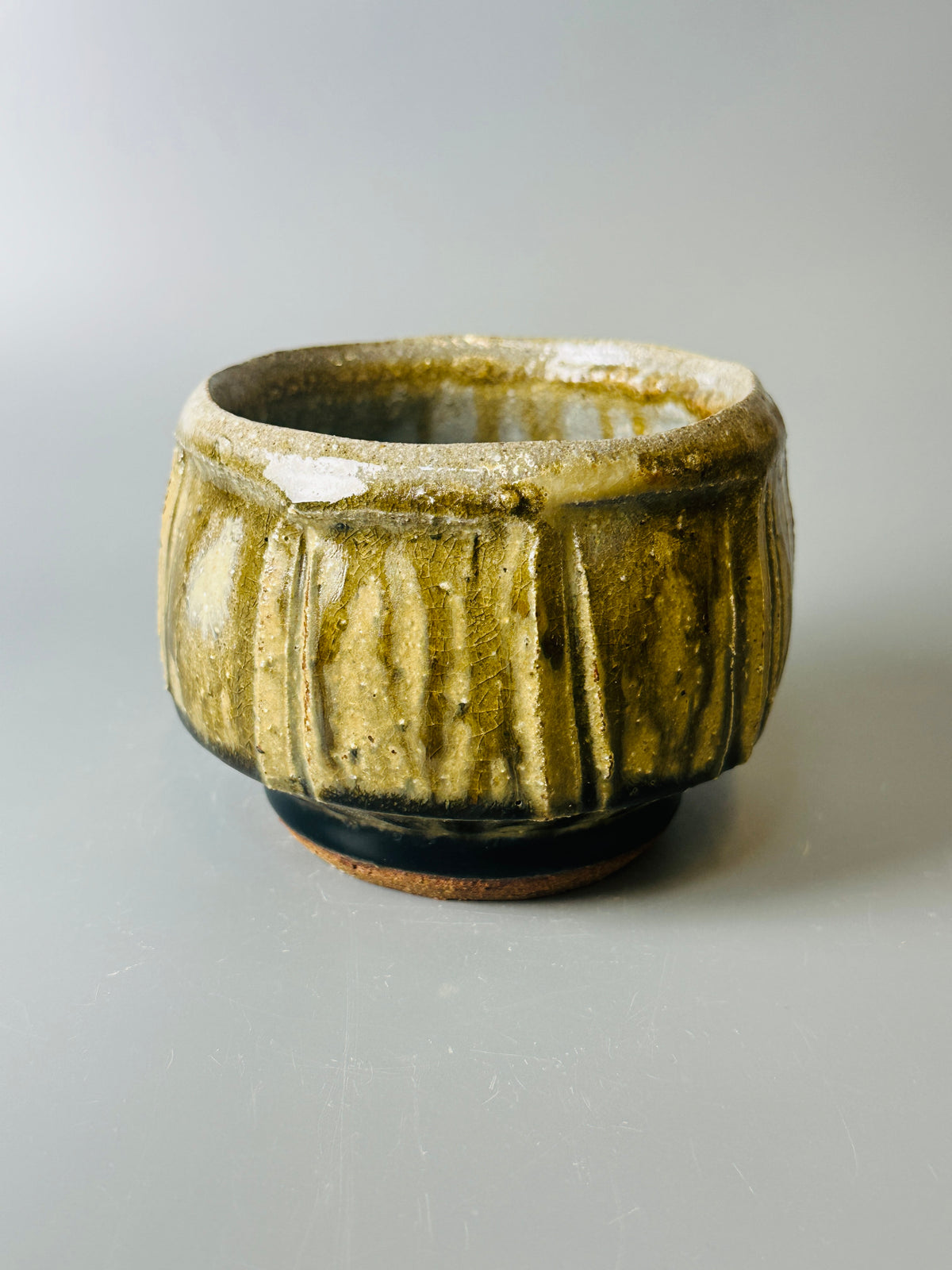 Teabowl, faceted, cherry ash, T1683