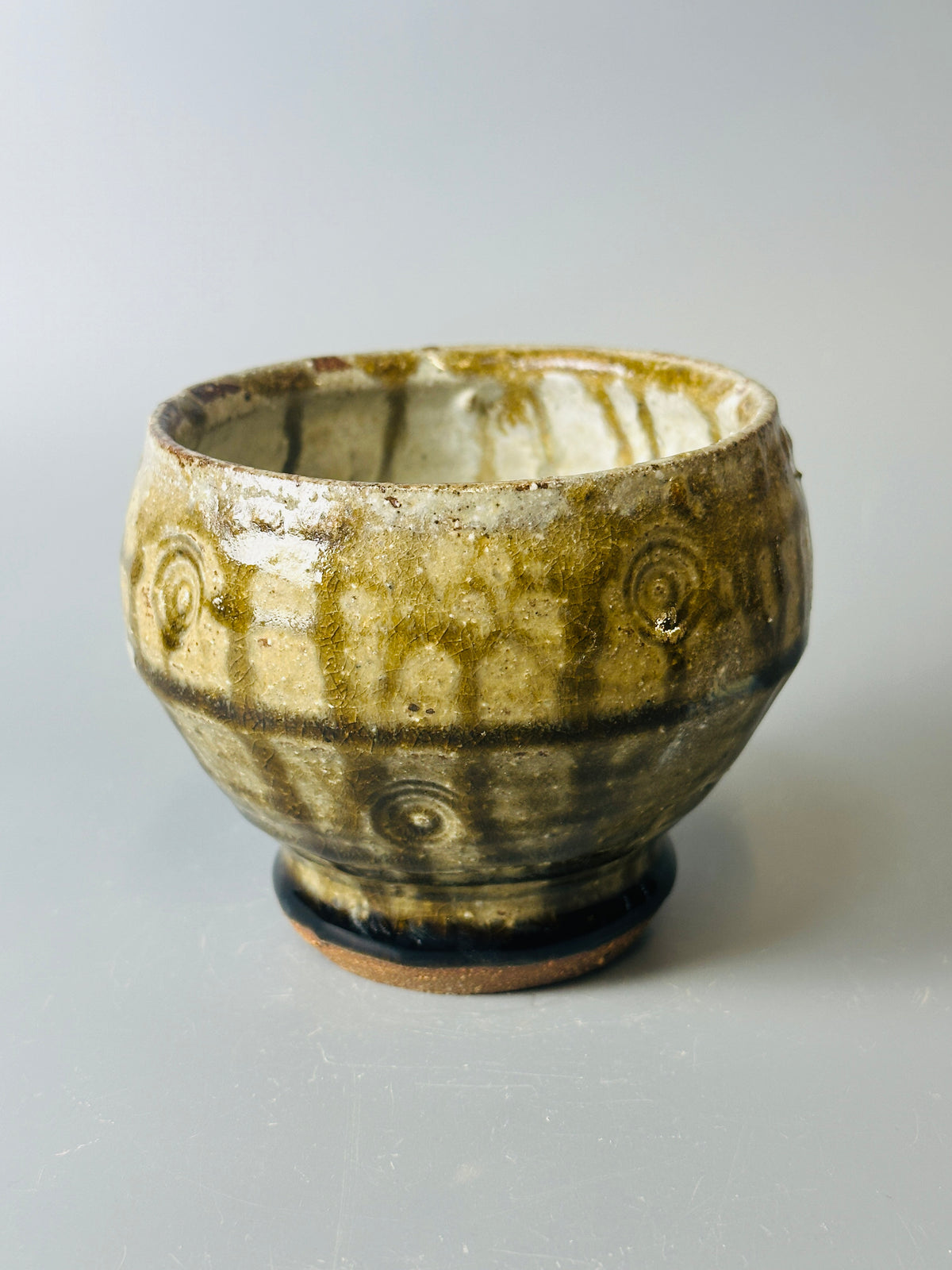 Yunomi, stamped, cherry ash, nuka, T1712