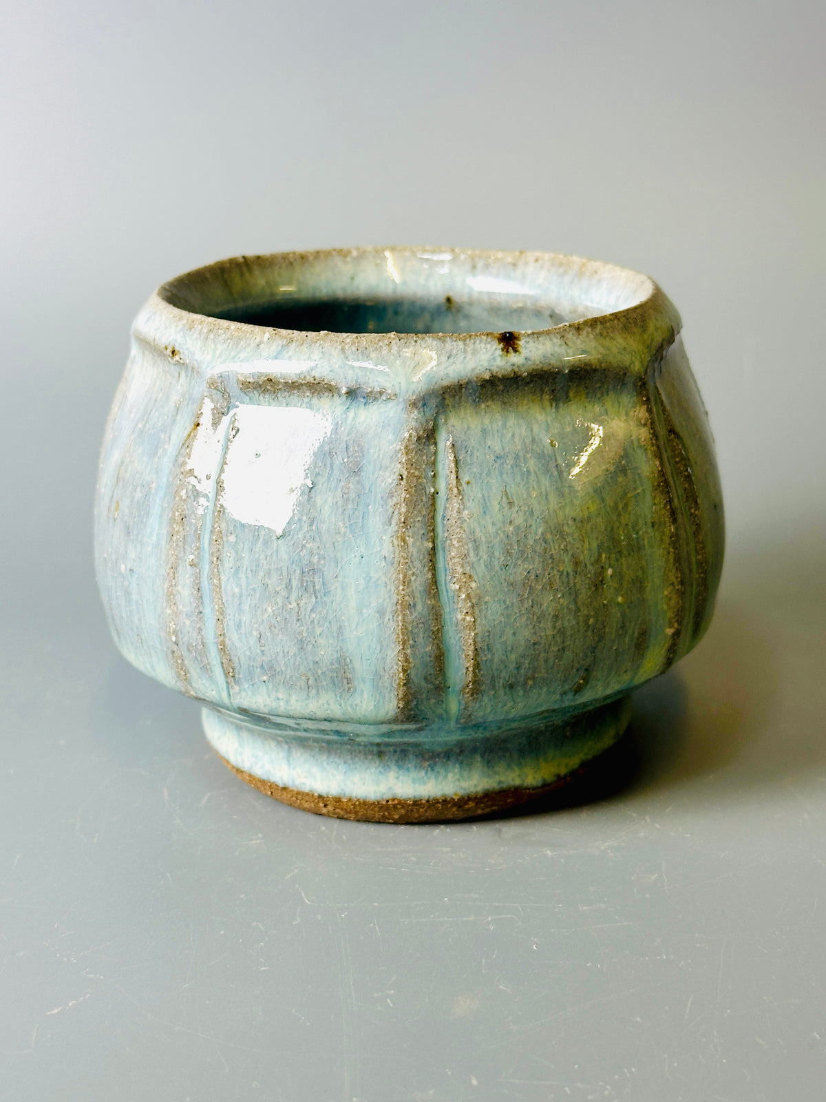 Teabowl, faceted, jun, T1716
