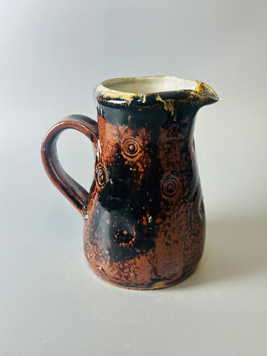Small jug, stamped, temmoku, nuka, T1758