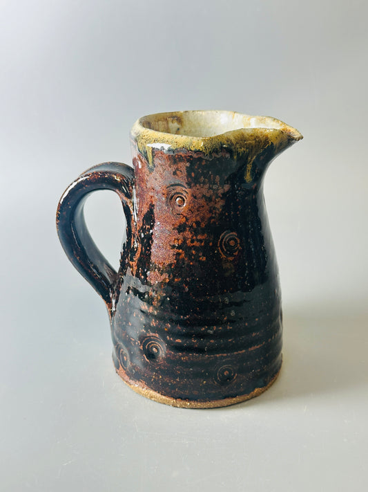 Small jug, stamped, temmoku, nuka, T1759